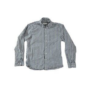 Sonoma Men's Blue and White Gingham Button Down Shirt - Size Medium